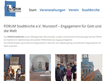 Tablet Screenshot of forum-stadtkirche.de